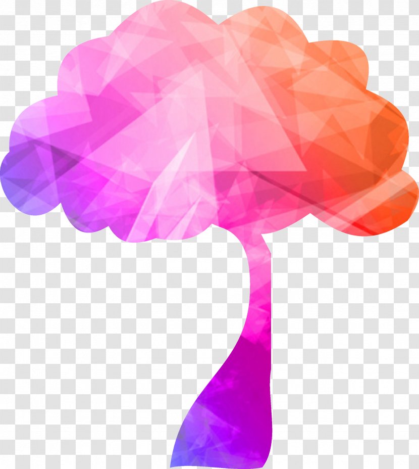 Poster Tree Geometry - Tree,Colorful Transparent PNG