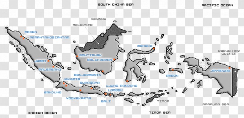 Indonesian Bali Archipelago Map Island - Peta Indonesia Transparent PNG
