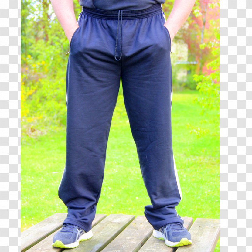 Jeans Waist Denim Pants Electric Blue - Trousers Transparent PNG