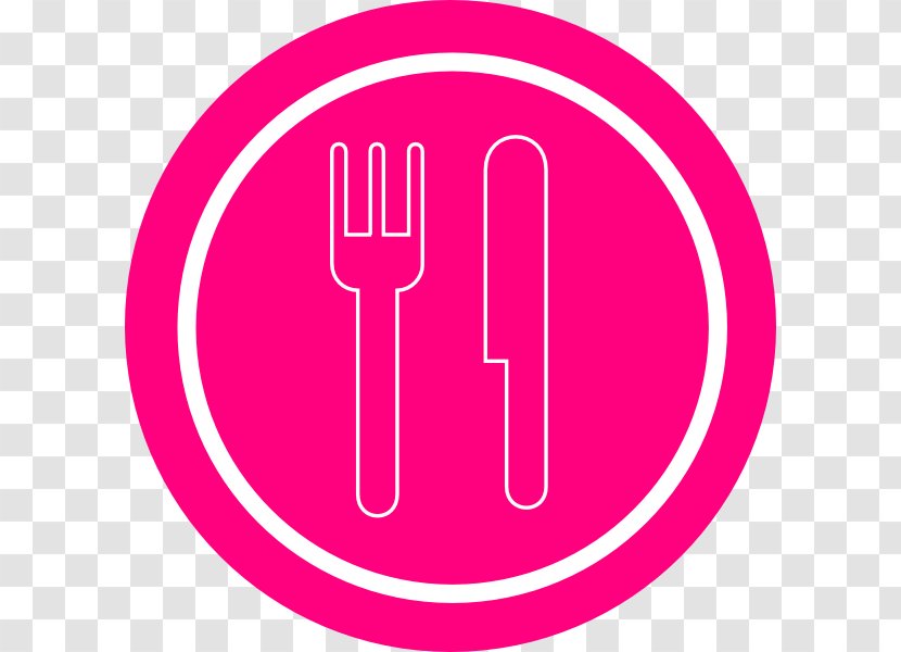 Knife Fork Plate Spoon Clip Art - Pink - Plated Meal Cliparts Transparent PNG