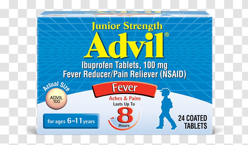 Ibuprofen Tablet Ache Children's Advil Common Cold - Fever - Child Transparent PNG