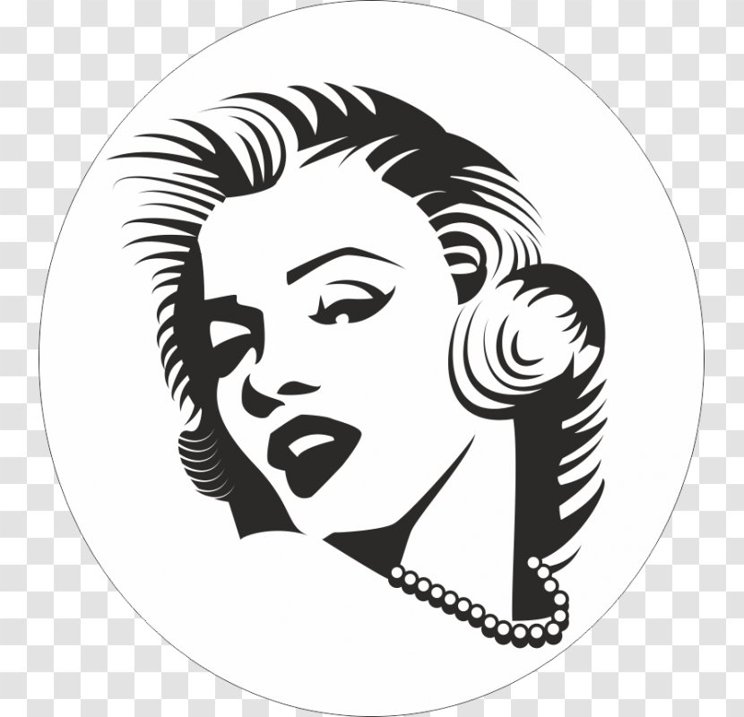 Sticker Wall Decal Stencil Drawing - Flower - Marilyn Monroe Transparent PNG