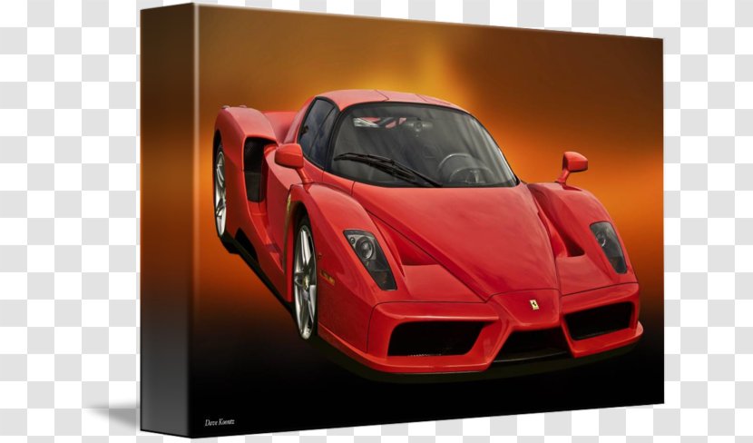 Enzo Ferrari Car Automotive Design Gallery Wrap - Supercar Transparent PNG