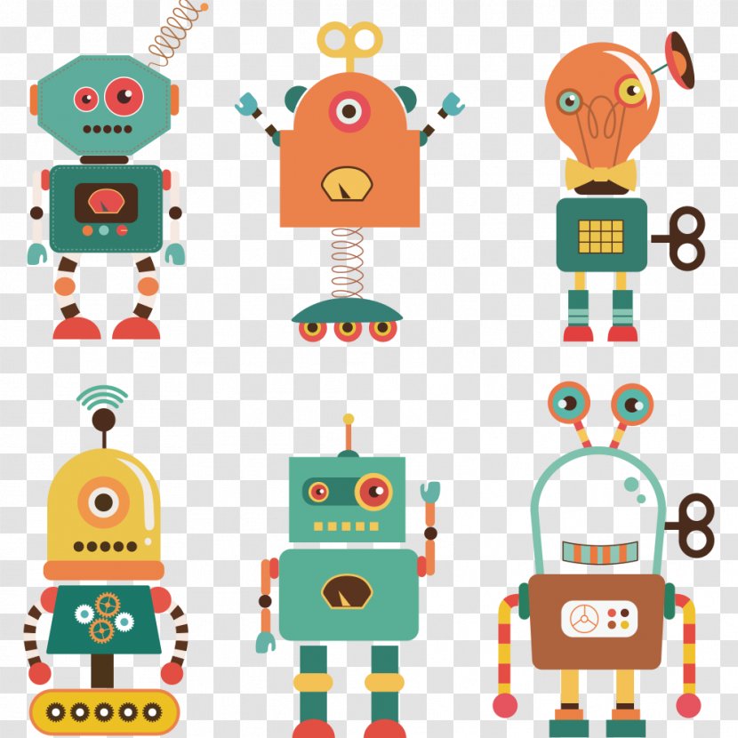 Robot Illustration - Adhesive Transparent PNG