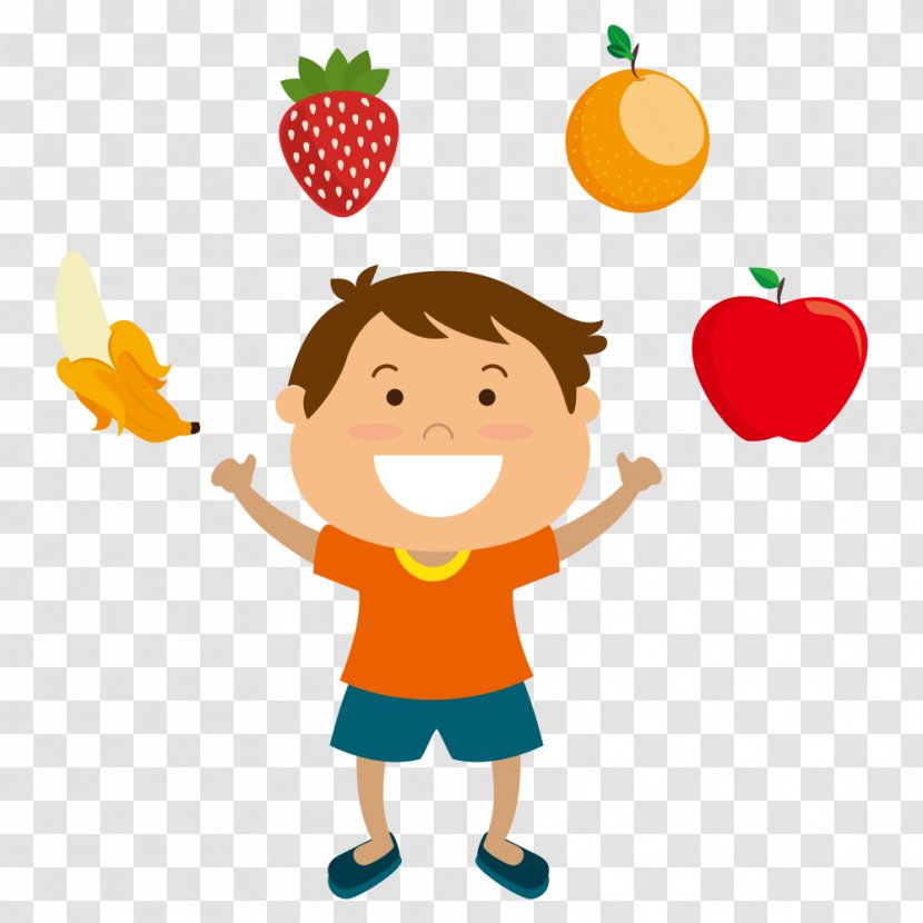 Fruit Computer File - Smile - Vector Cartoon Children Transparent PNG
