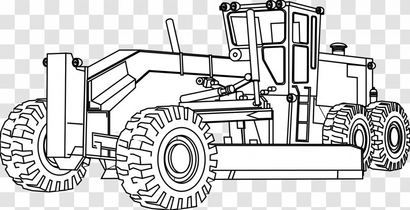 Caterpillar Inc. Heavy Machinery Architectural Engineering Coloring Book Bulldozer - Automotive Tire - Excavator Transparent PNG