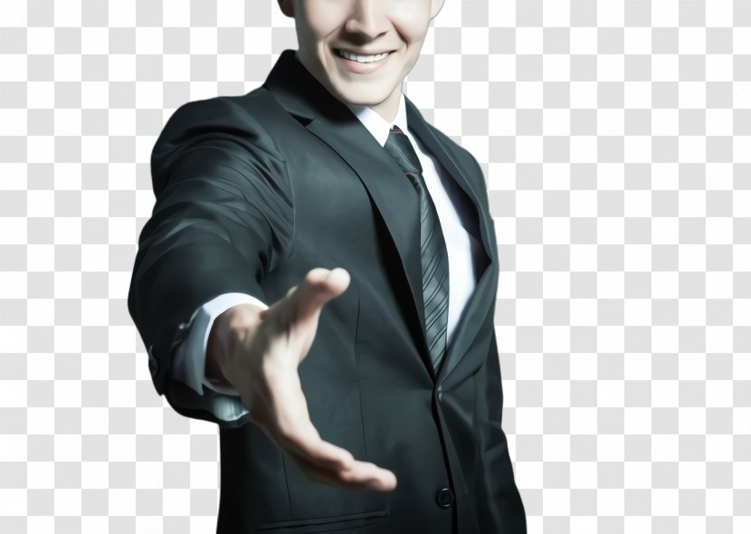 Suit Formal Wear Gentleman Male Standing - Whitecollar Worker Finger Transparent PNG