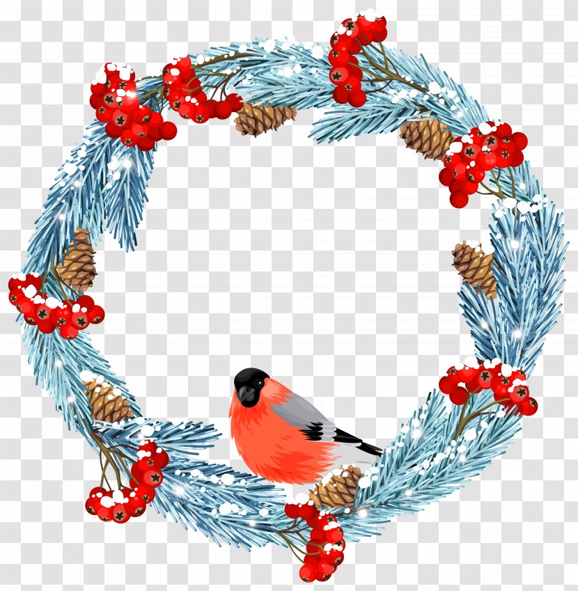 Wreath Winter Stock Illustration IStock Clip Art - Decor - Blue With Bird Image Transparent PNG