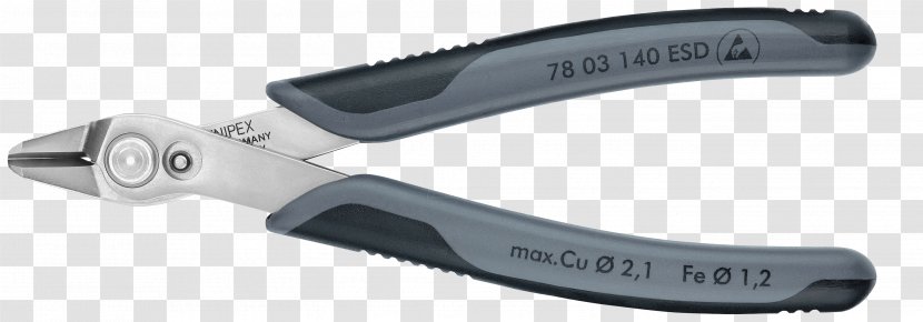 Diagonal Pliers Knipex Electronics Tool - Empresa Transparent PNG