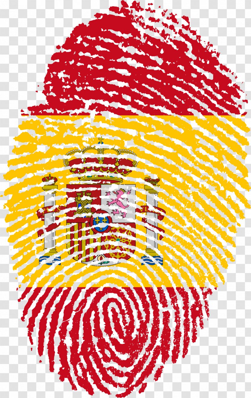 Flag Of Spain Fingerprint National Bolivia - Symmetry - Finger Print Transparent PNG