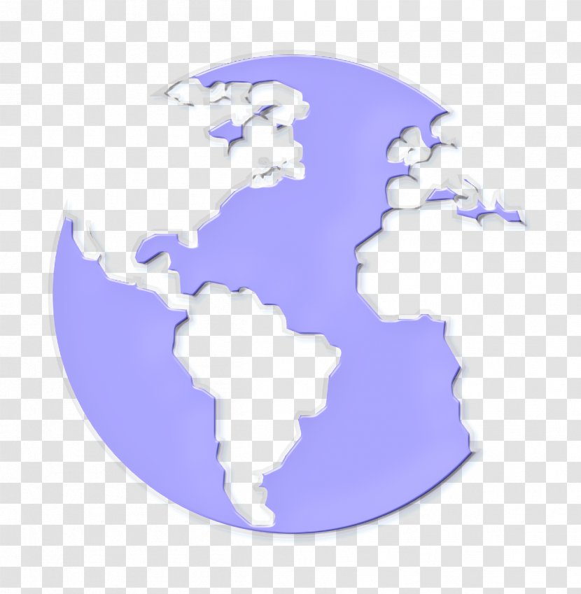 Globe Icon Earth Icons With Continents Maps - Meteorological Phenomenon Transparent PNG