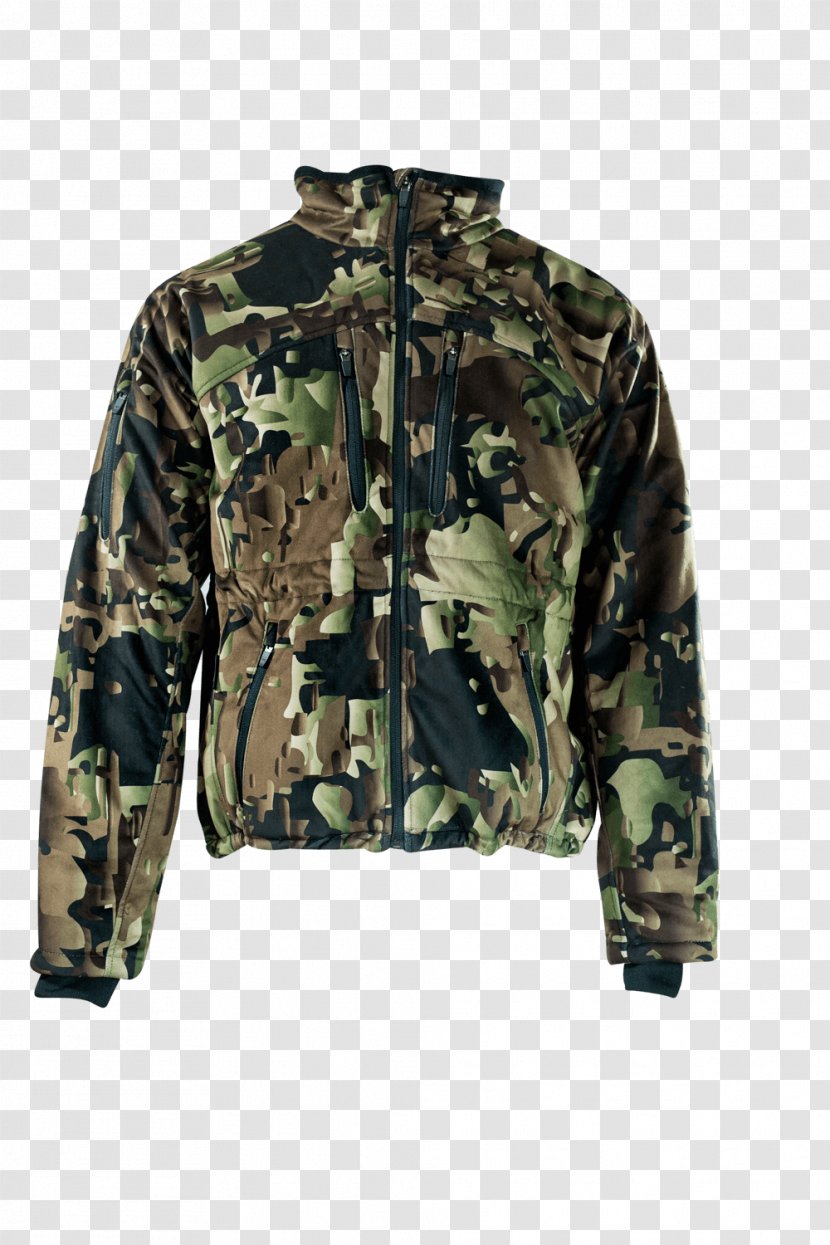 Military Camouflage Flight Jacket Uniform Zipper - Casual Wear Transparent PNG
