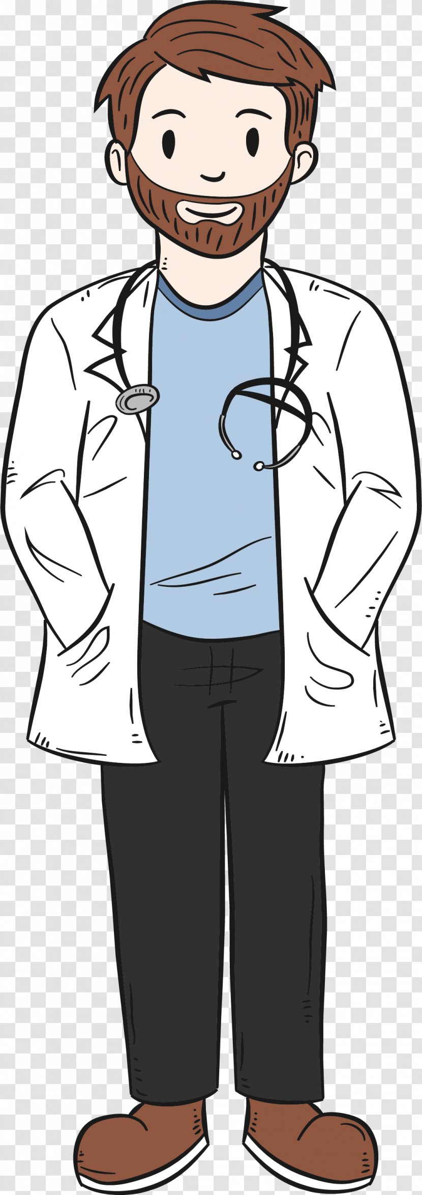 Physician Surgeon Illustration - Frame - Hand Painted Foreign Doctor Transparent PNG