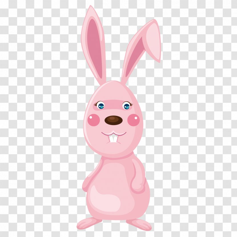 Hare Rabbit Easter Bunny Pink - Cute Little Transparent PNG