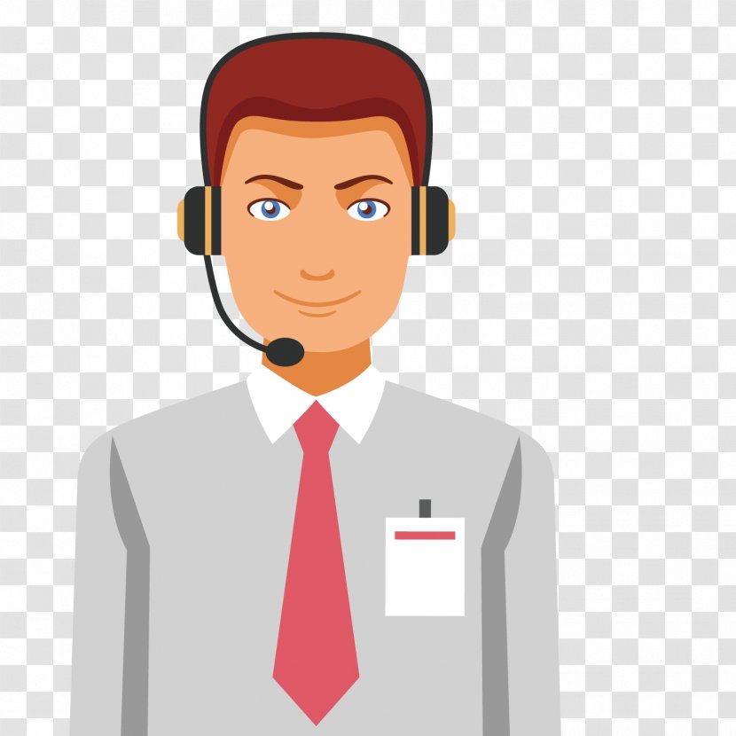 Customer Service Cartoon - Man Transparent PNG