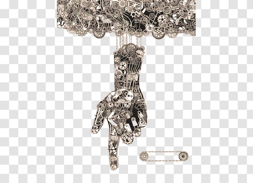 Robot Human Body Finger Gear - Social Work - Robotic Hand Transparent PNG