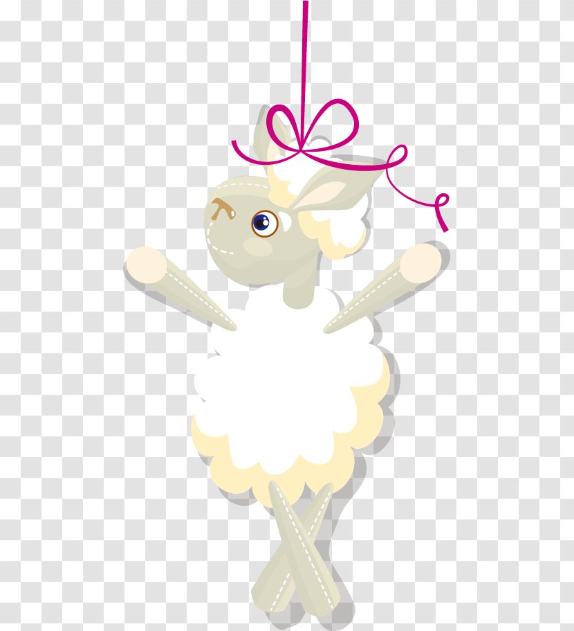 Sheep Cartoon Illustration - Flower Transparent PNG