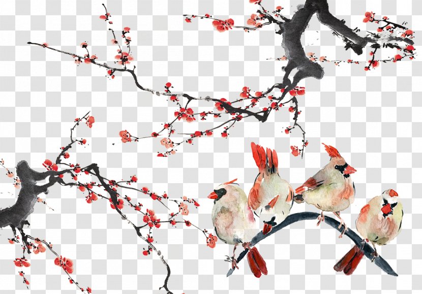 Bird Watercolor Painting - Scalable Vector Graphics - Branches Birds Transparent PNG