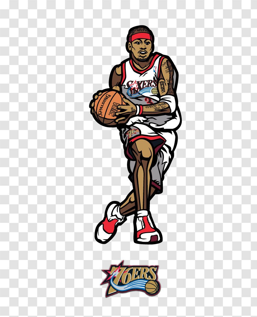 Philadelphia 76ers NBA Basketball Team Sport Clip Art - Allen Iverson Transparent PNG