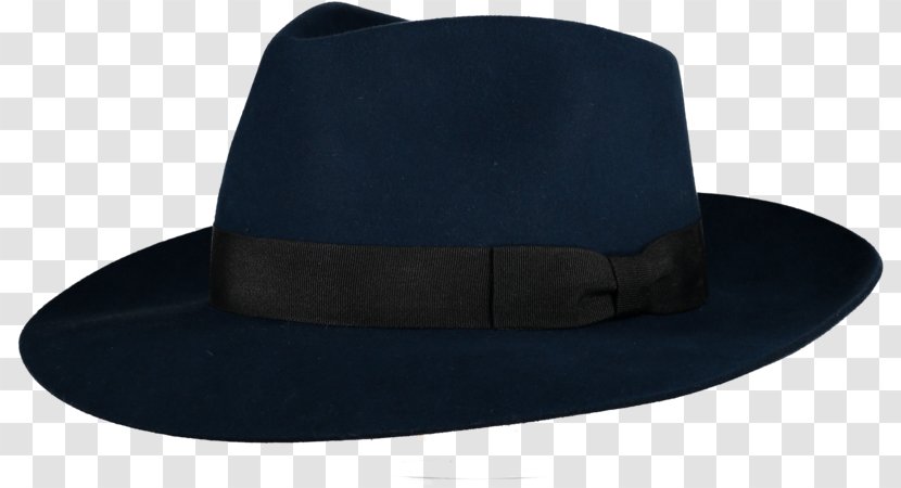 Fedora Hat Blue Felt Cap - Suede - With Fur Transparent PNG