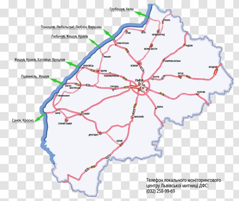 Rava-Ruska Shehyni Border Lviv Map Transparent PNG