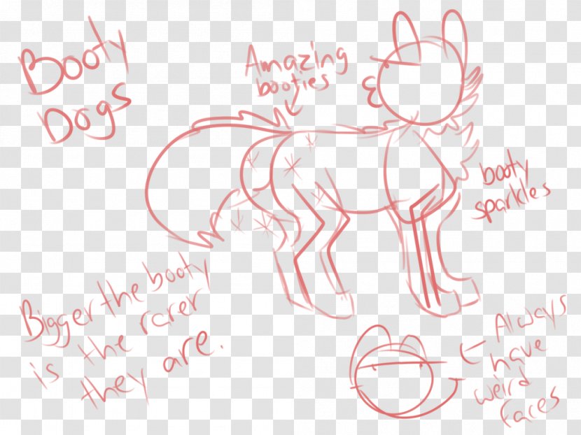 Deer Line Art Cartoon Sketch - Tree Transparent PNG