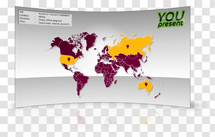 World Map Microsoft PowerPoint Presentation - Ppt Transparent PNG