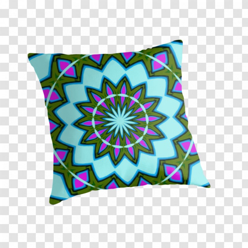 Throw Pillows Cushion - Pillow - Blue Mandala Transparent PNG