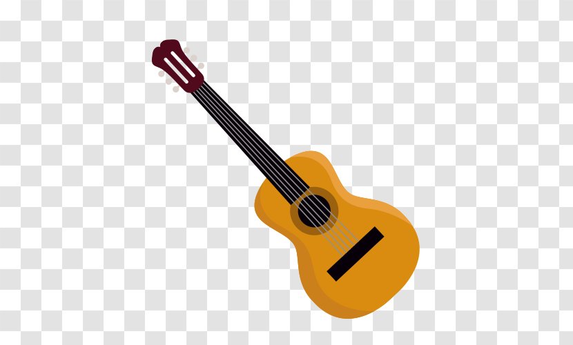 Bass Guitar Ukulele Acoustic Tiple - Silhouette - Lyre Exquisite Musical Instruments Vector Transparent PNG
