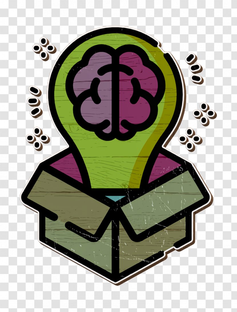 Think Icon Brain Creative Process - Emblem - Symbol Transparent PNG