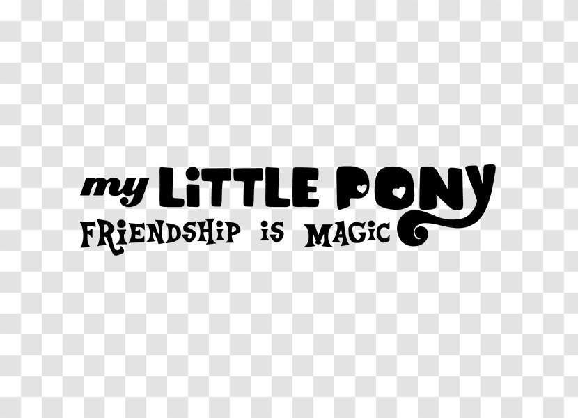 Logo My Little Pony: Friendship Is Magic Television Show Font - Black And White Transparent PNG