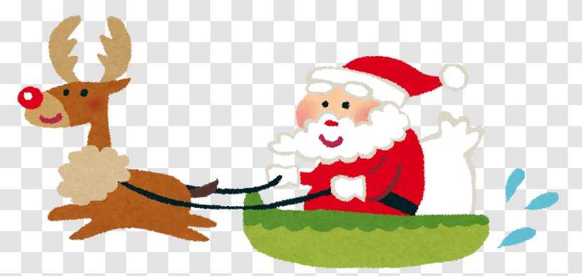 Santa Claus Christmas Day Tree Reindeer Card Transparent PNG
