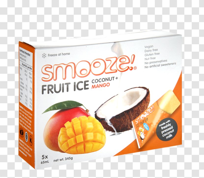 Coconut Milk Ice Cream Juice Mango - Fruity Transparent PNG