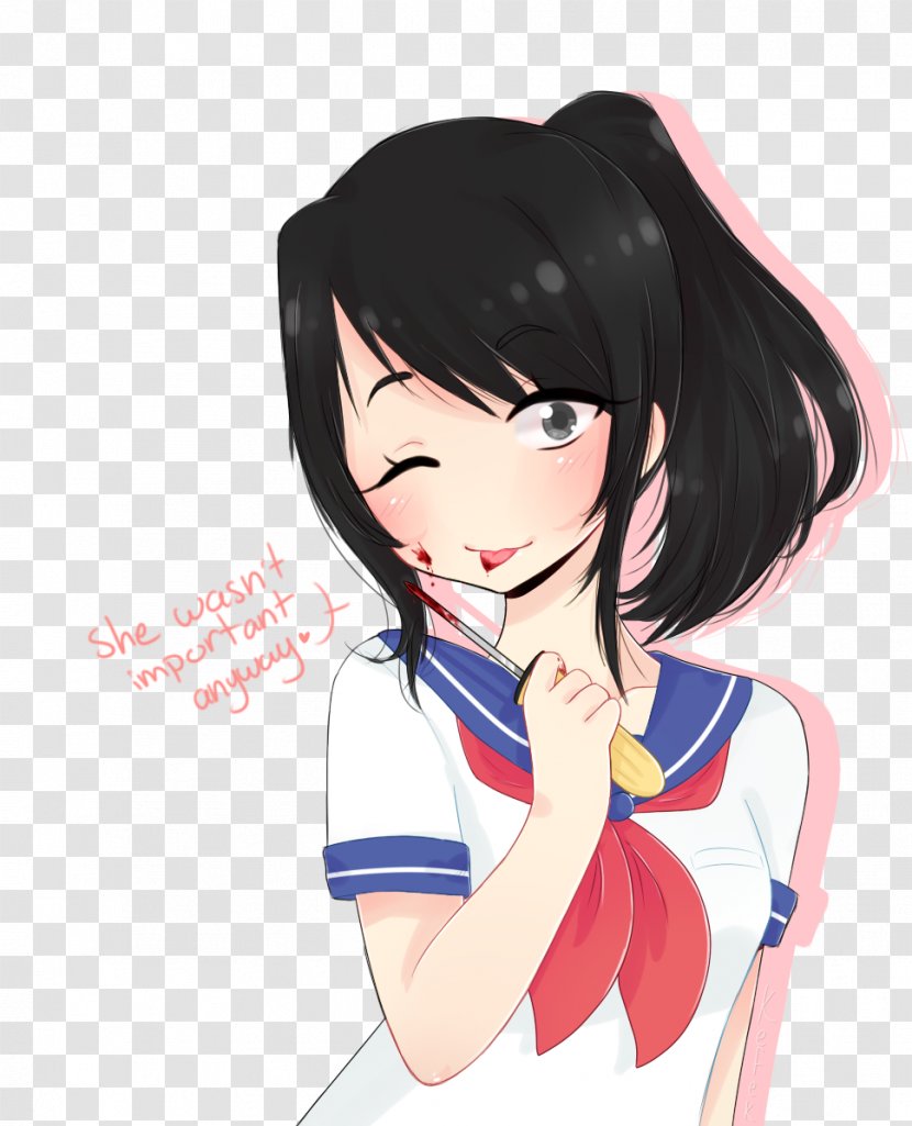 Yandere Simulator Drawing Fan Art - Watercolor - Taro Transparent PNG