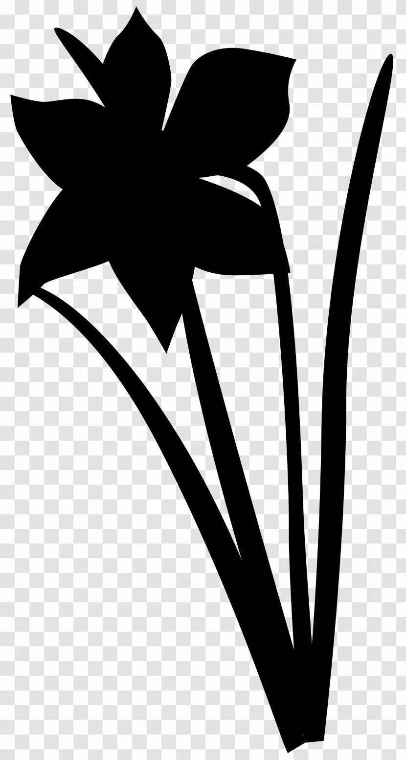 Clip Art Character Leaf Silhouette Line - Amaryllis Family - Blackandwhite Transparent PNG
