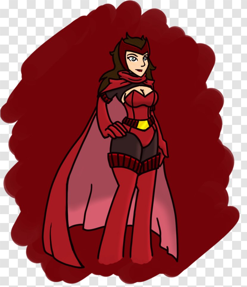 Superhero Legendary Creature Supervillain Supernatural Clip Art - Scarlet Witch Drawn Transparent PNG