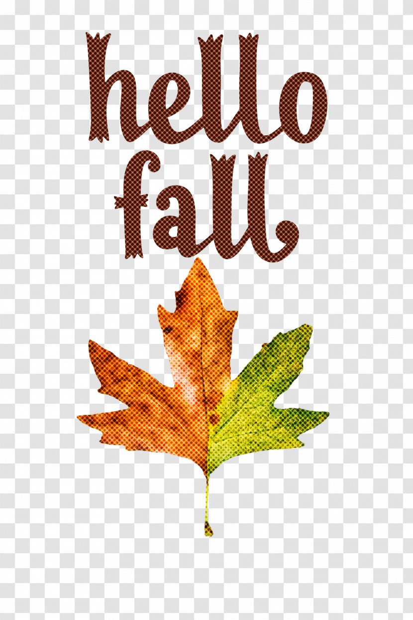 Hello Fall Fall Autumn Transparent PNG