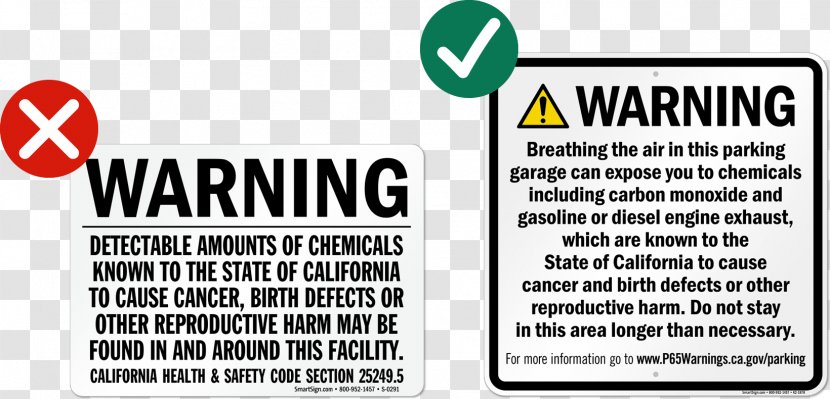 California Proposition 65 Warning Label Cancer Ballot - Occupational Safety And Health Administration Transparent PNG