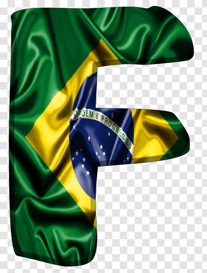 Flag Of Brazil Day Letter Alphabet - Yellow Transparent PNG