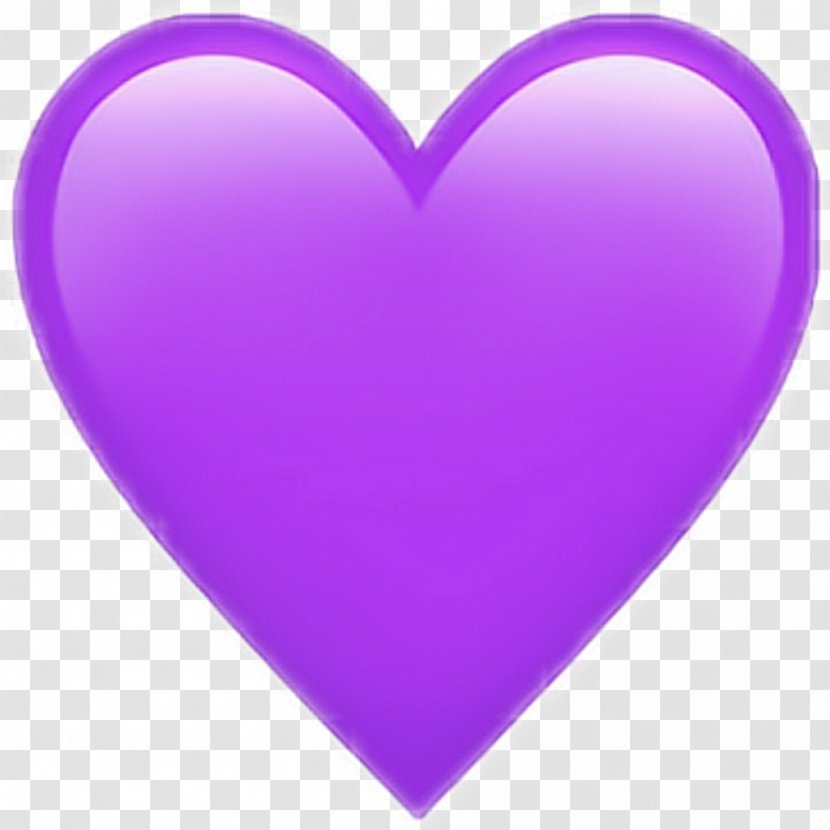 Purple Heart Emoji Sticker Love - Magenta - Violet Vector Transparent PNG