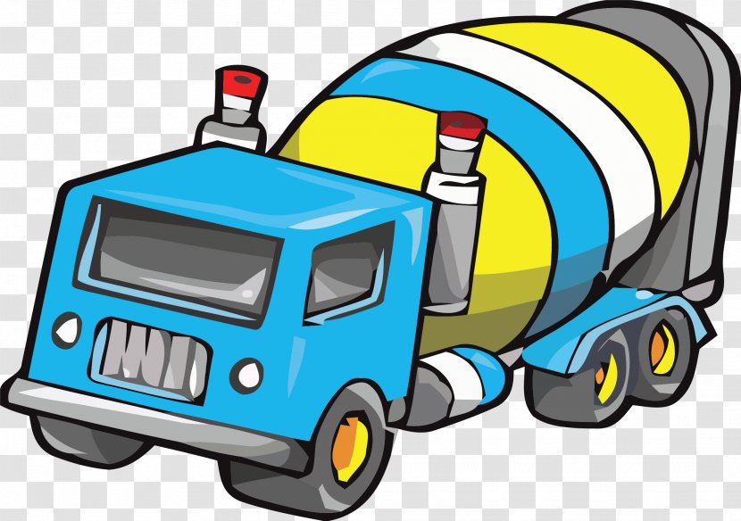 Car Cement Mixers Truck Clip Art - Automotive Design - Road Transparent PNG