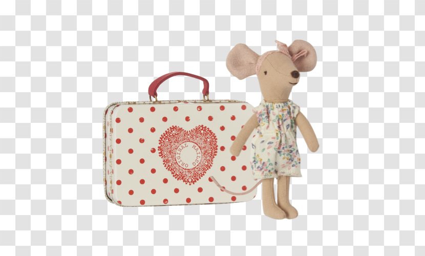 Harlequin Metal Suitcase Toy Maileg Mega Bunny Rabbit Ballerina Computer Mouse - Pink - Polka Dot Pants Love Transparent PNG