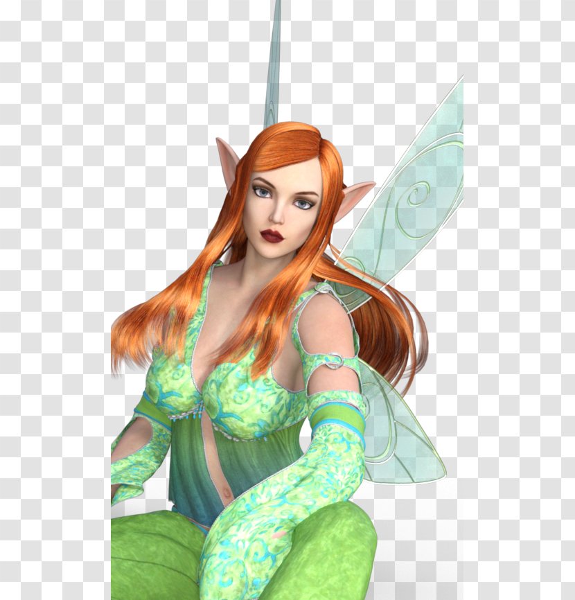 Long Hair Brown Fairy Legendary Creature - Character Transparent PNG