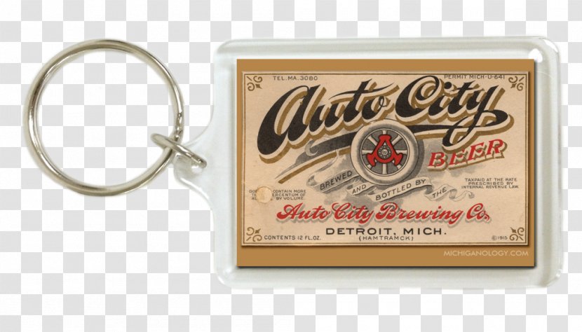 Beer Label Bock Brewery Goebel Brewing Company - Advertising - Keychain Transparent PNG