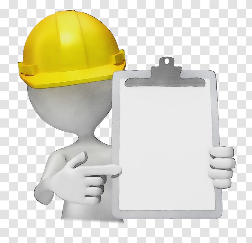 Watercolor Background - Personal Protective Equipment - Construction Worker Headgear Transparent PNG
