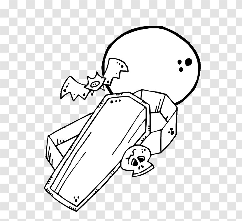 Coloring Book Drawing Clip Art Full Moon - Mummy Coffin Pages Transparent PNG