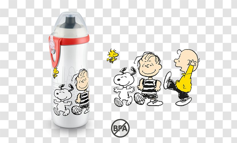 Snoopy Charlie Brown Peanuts Baby Bottles Cup - Drinking Transparent PNG