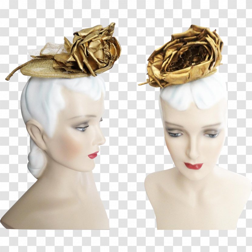 Headpiece 1950s Hat Fascinator Wig - Fashion Accessory Transparent PNG
