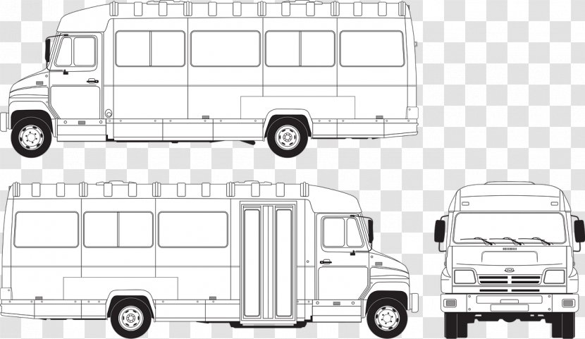 Bus Car Public Transport - Freight - Hand-painted Transparent PNG