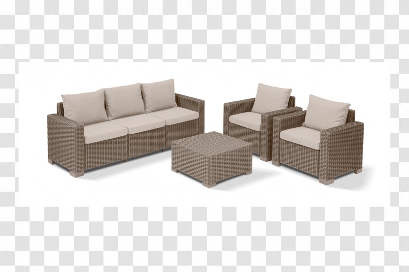 Table Garden Furniture Couch Chair - Wicker - Placed Transparent PNG